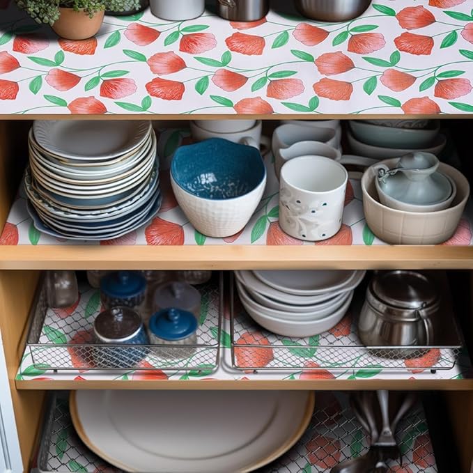 18" W x 96" L Floral Drawer and Shelf Liner - Image 8