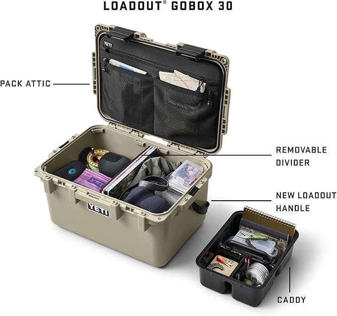 YETI LoadOut GoBox Collection, Divided Waterproof Cargo Cases, Gobox 30 - Image 2