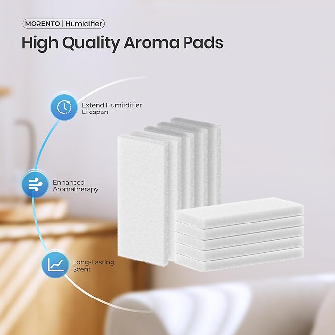 MORENTO Humidifier Replacement Water Filters 10 Pack & Aroma Pads 10 Pack - Image 4