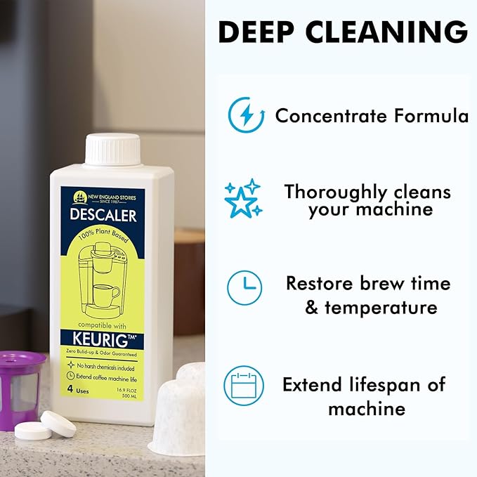 New England Stories Keurig Compatible Descaling Set, 1 Year Cleaning & - Image 3