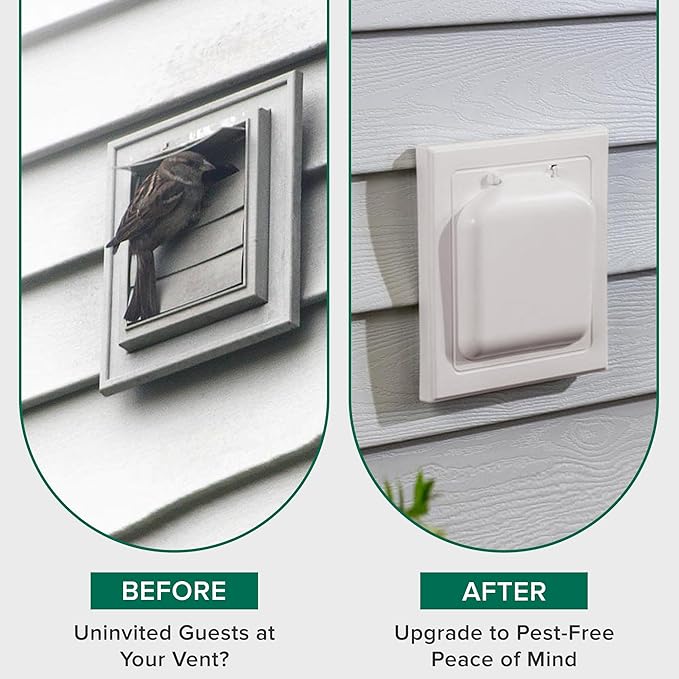 NO-PEST VENT, Exclusive Dual Door Dryer Vent Cover Outdoor 4 inch - Image 5