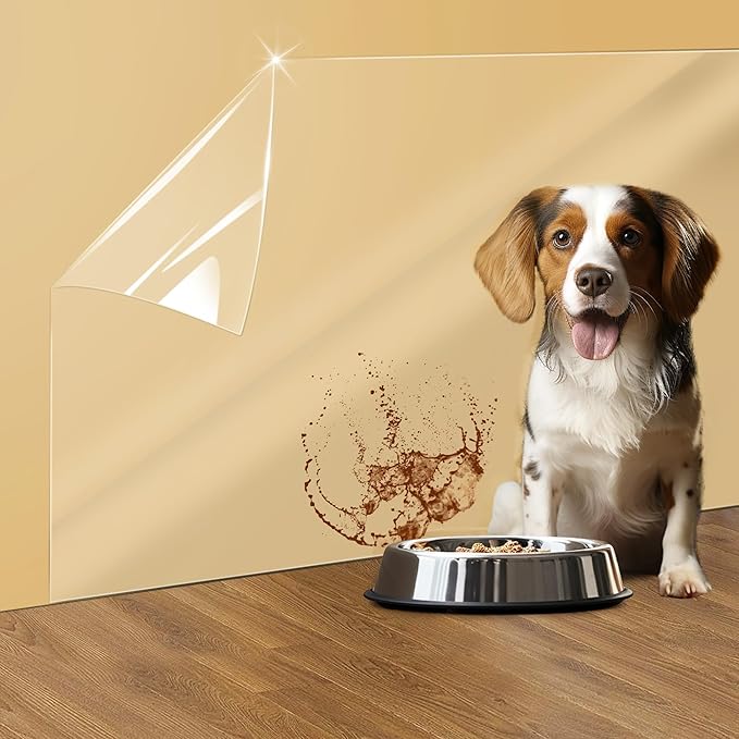 Electrostatic Wall Protective Film, Transparent Static Cling, Plastic Protector by Loiion