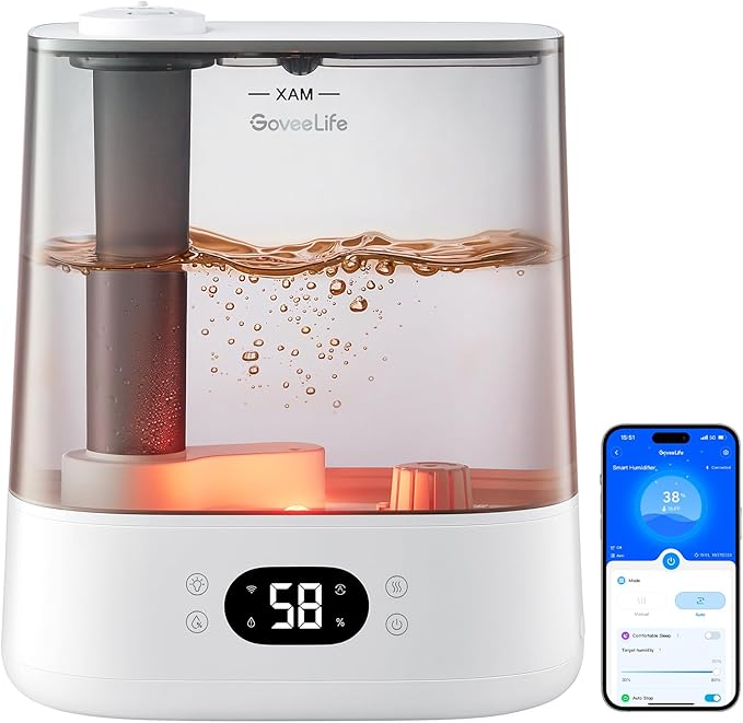 GoveeLife Smart Humidifiers for Bedroom, 6L Cool Mist Top Fill for Large Room by GoveeLife