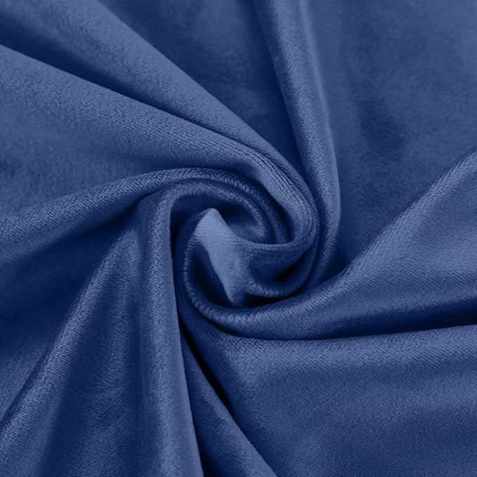 ChadMade Blackout Lined Premium Velvet Curtain Ocean Blue 72Wx84L Inch - Image 6