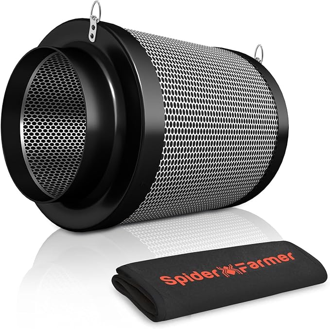 Spider Farmer 6 Inch Air Carbon Filrer Smelliness Control by SpiderFarmer