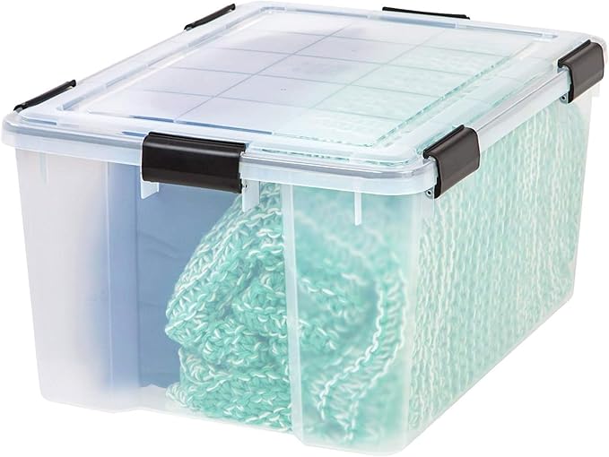 IRIS USA 62.8 Quart Plastic Storage Bin Tote Organizing Container - Image 4