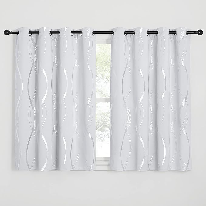 NICETOWN Greyish White Blackout Curtains - Image 2