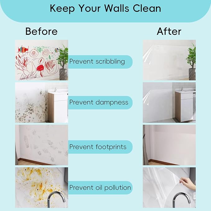 Wall Protector Clear Contact Paper Electrostatic Absorption Wall Protective - Image 4