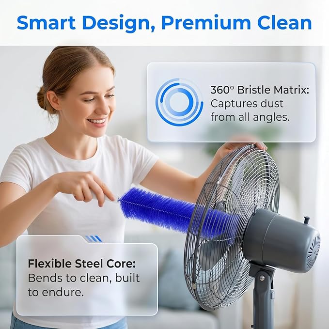 Fan Cleaning Brush Duster, Bendable Microfiber Duster, Dust Cleaning Brush - Image 6