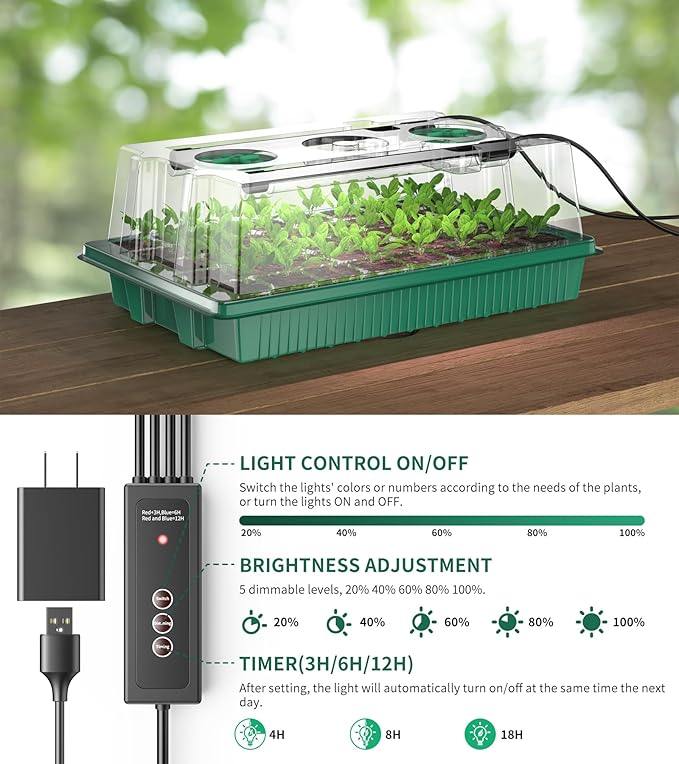 Seed Starter Tray, 80-Cells Seedling Starter Trays - Image 2