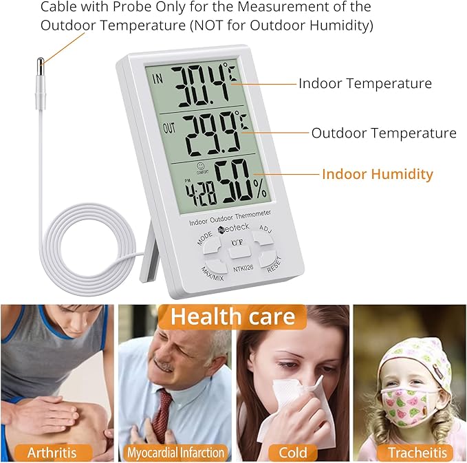 Neoteck 3 in 1 Thermometer Hygrometer - Image 4