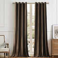 Luxury Brown Decorative Velvet Curtains: 120 inches Elegant Living Room Curtain by ModernShinyVelvetCurtains