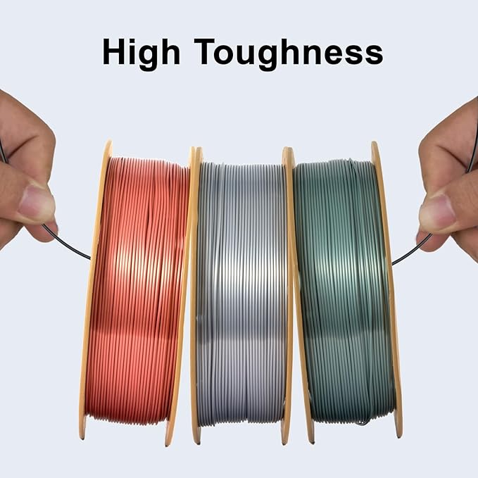 ERYONE Silk PLA Filament for 3D Printer, 1.75mm +/- 0.03mm, Silk White - Image 2