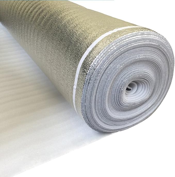 400SQFT AMERIQUE 2MM Premium Flooring Padding 3-in-1 Heavy Duty Foam Silver - Image 3