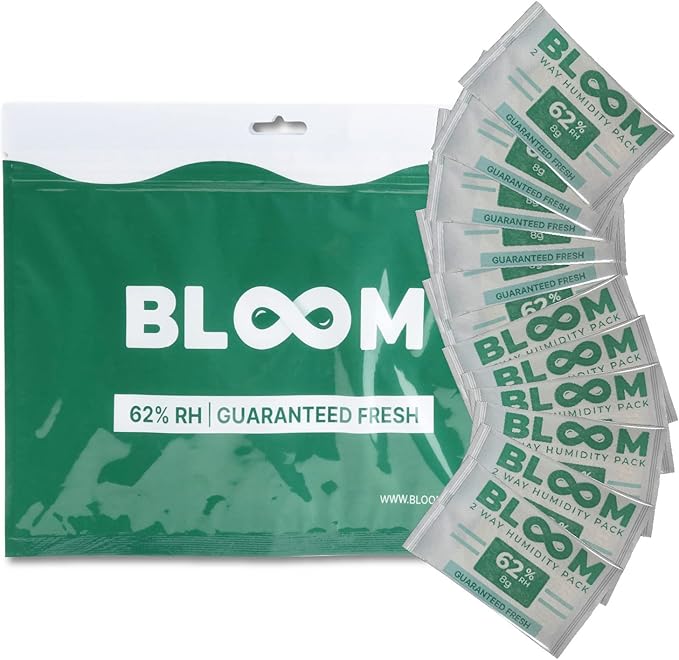 Bloom 62% Humidity Packs by Herb Guard - 8g Guaranteed to Keep Up to 1 Ounce by HerbGuard