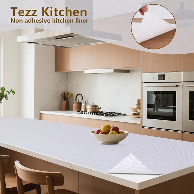 Shelf Liner, 14 Inches x 20 FEET Non-Slip Kitchen Cabinet Liner, Washable - Image 4
