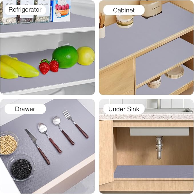 Drawer and Shelf Liner for Kitchen Cabinet, Non-Adhesive Cabinet Liner 18in x - Image 8