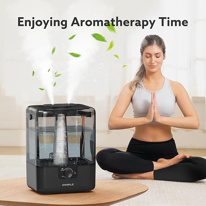 CHIVALZ Humidifiers for Bedroom Large Room Home, 6L Cool Mist Humidifier for - Image 4