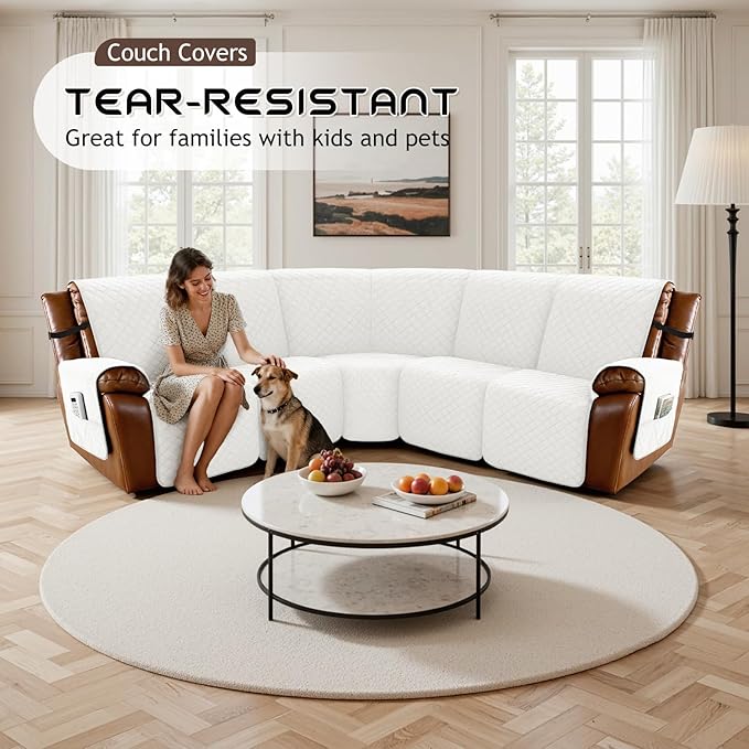 Arfntevss Waterproof Recliner Sectional Couch Covers - Image 7