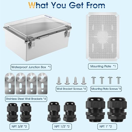 Waterproof Outdoor Project ABS Plastic Junction Box IP67 Weatherproof Dustproof - Image 7