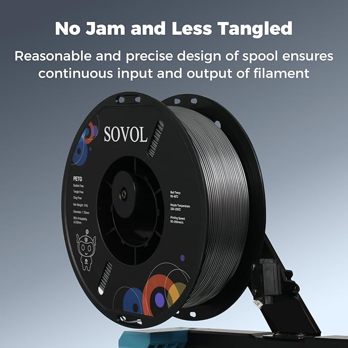 Sovol 3D Printer PETG Filament 1.75mm 1KG, High Precision, Strong Toughness - Image 5