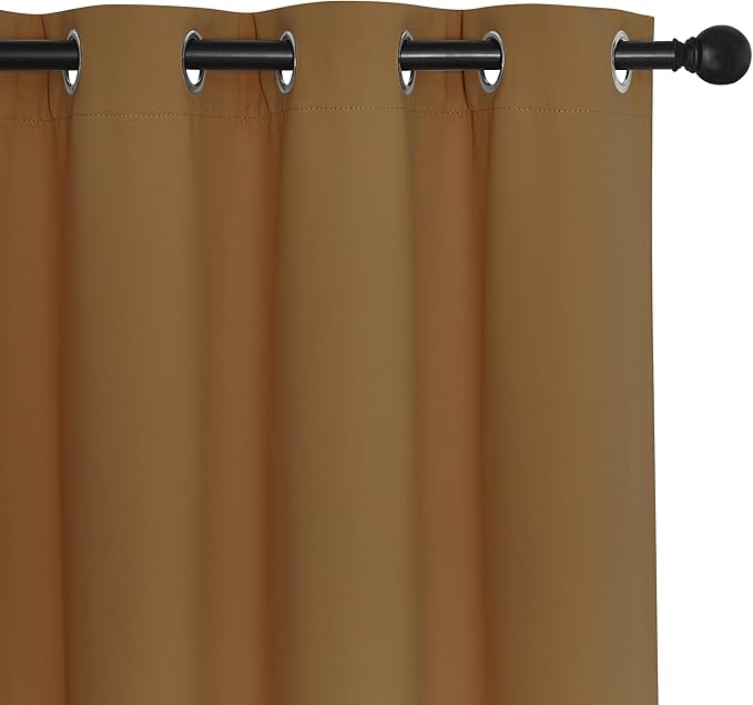 NICETOWN Gold Brown Blackout Curtains - Image 7