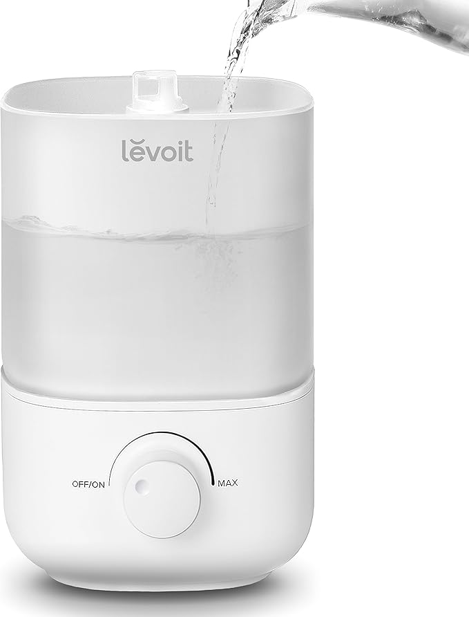 LEVOIT Top Fill Humidifiers for Bedroom, 2.5L Tank for Large Room, 28dB Quiet by Levoit
