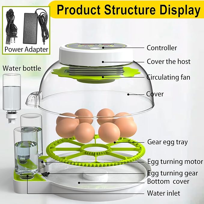 18/60 Egg Incubator with Humidity Display, Incubators - Image 7
