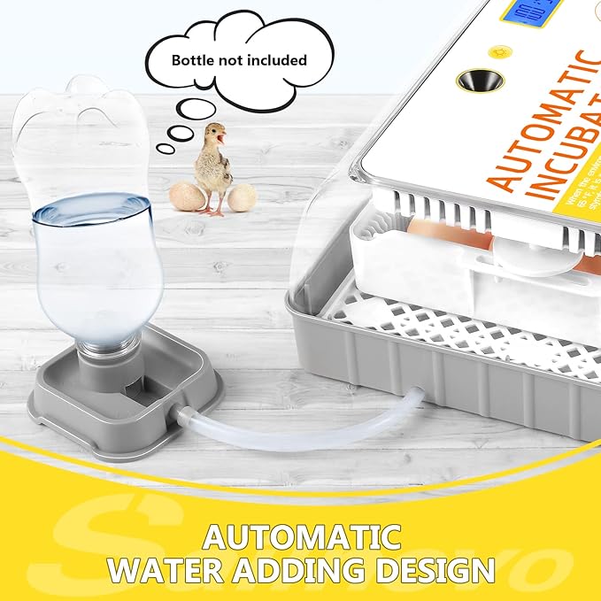 Sailnovo Egg Incubator, 20-60 Eggs Fully Automatic Poultry Hatcher Machine - Image 8