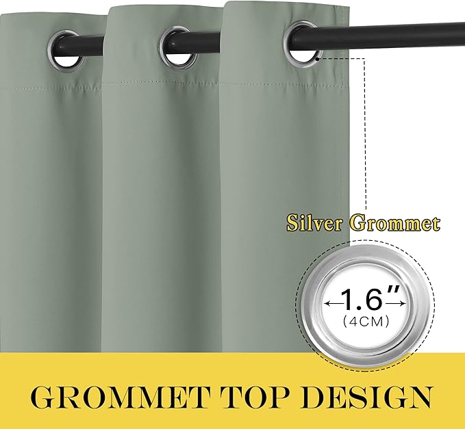 NICETOWN Blackout Drapery Curtain Panel 90 inches Long - Image 6