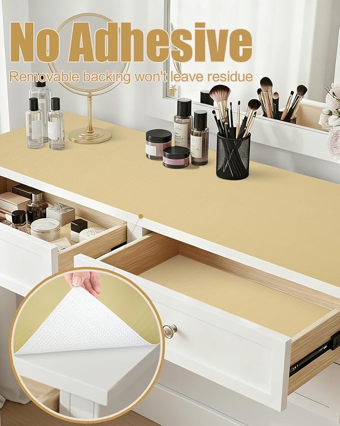 Shelf Liners for Kitchen Cabinets Non-Adhesive, Non-Slip Thickened Shelf Paper - Image 3