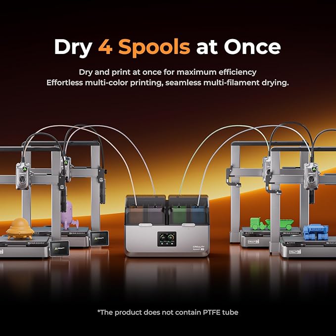 Official Creality Space Pi X4 Filament Dryer Box, Dry 4 Spools Dual Chambers - Image 2