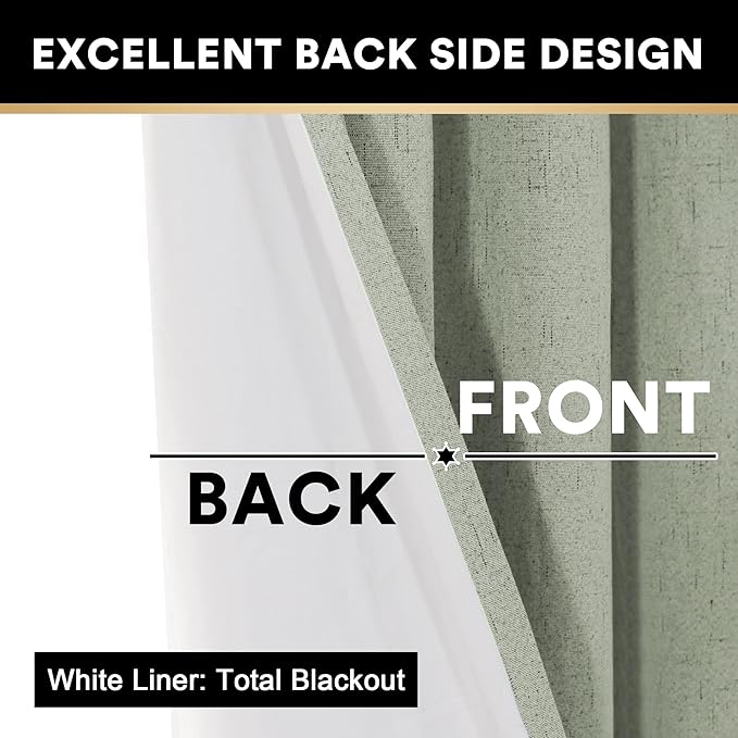 PrinceDeco 100% Blackout Curtains 84 inches Long - Image 5