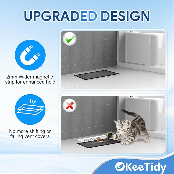 Floor Vent Covers, 5.5" x 12" Magnetic Vent Covers Air Vent Covers Mesh Screen - Image 4