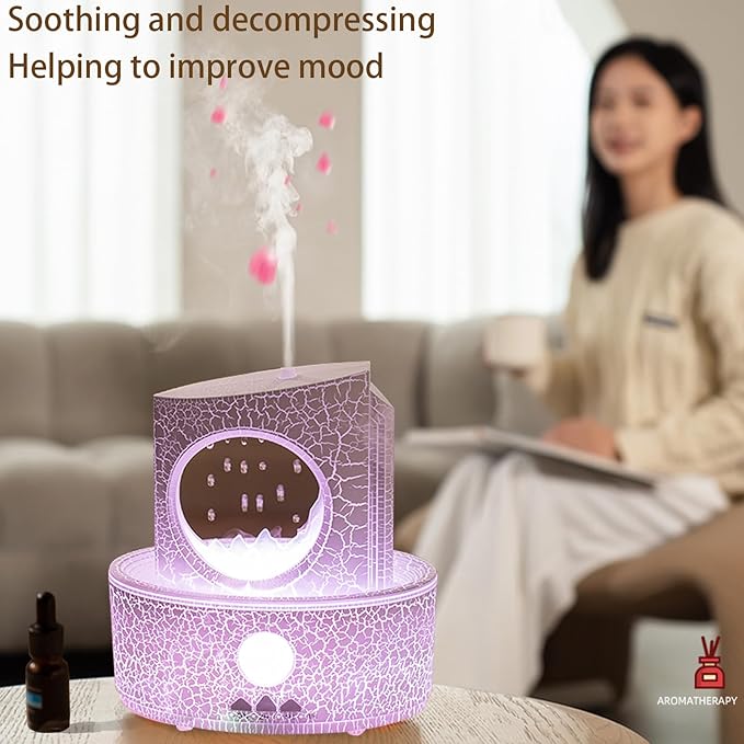 Raindrop Humidifiers for Bedroom, 300ML Ultrasonic Small Humidifier, - Image 3