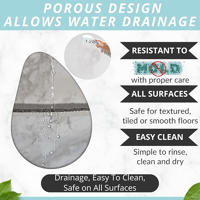 Enkosi Loofah Non-Slip Shower Mat – Square Anti-Slip Bath Mat - Image 4