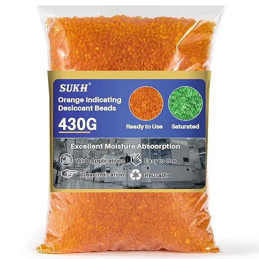 Sukh Orange Silica Desiccant Beads 430G by Sukh