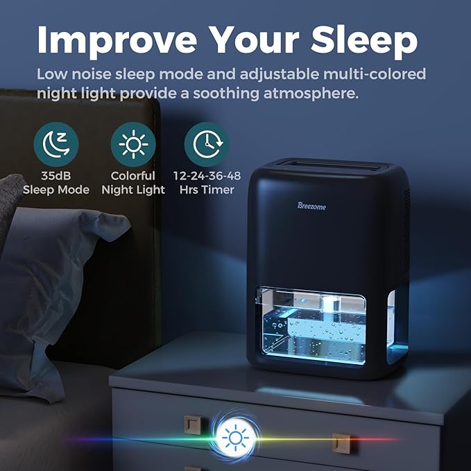 60 OZ Dehumidifiers for Home, Dual-Semiconductor Quiet Dehumidifier - Image 4