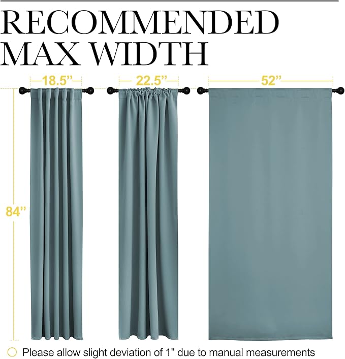 NICETOWN Blackout Curtain Panels Window Draperies - Image 7