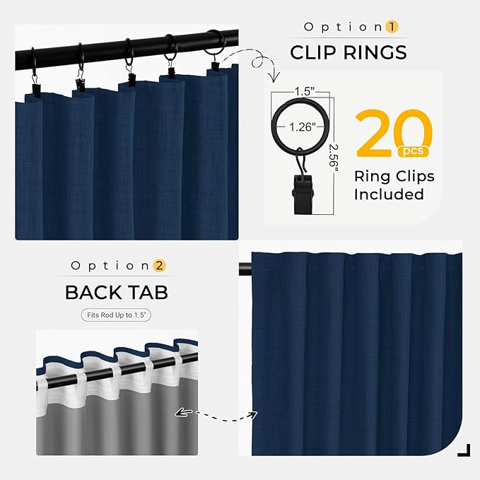 INOVADAY Thermal Sliding Door Curtains 100% Blackout Curtains - Image 4