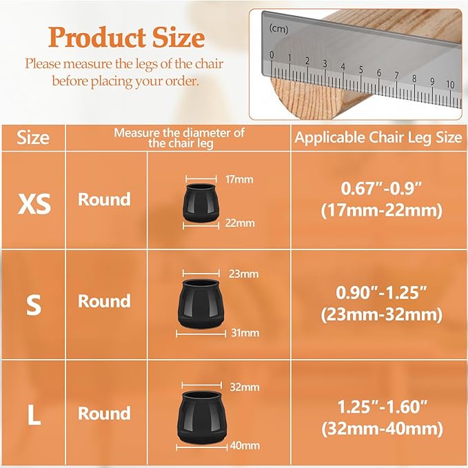 36pcs Round Chair Leg Floor Protectors, Felt Pads Chair Leg Protectors - Image 2