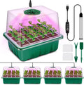 YAUNGEL Seed Starter Tray with Grow Light, 4 Pack Seed Starter Kit with Timing by YAUNGEL