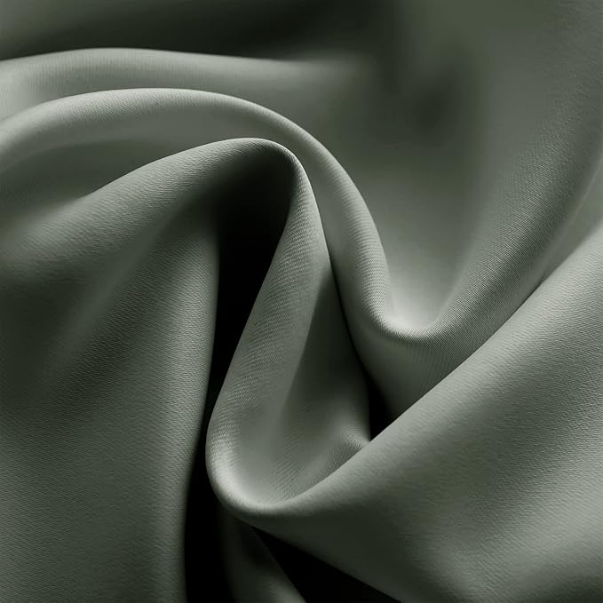 Green Blackout Curtains for Small Window Set, Darkening Room Curtains 2 Panels - Image 8