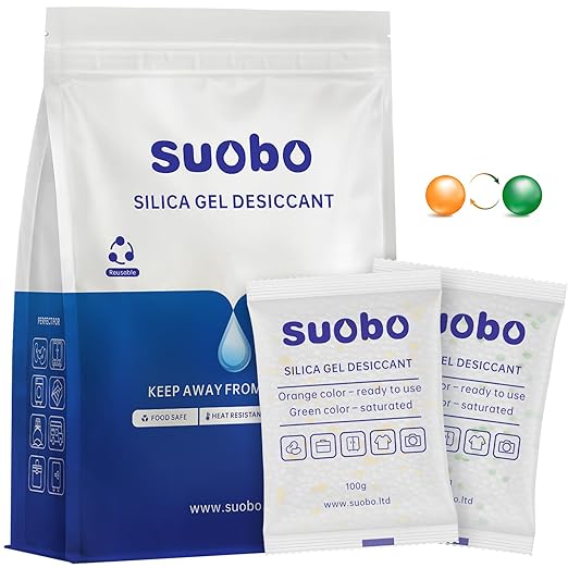 Silica Gel Packets, 100 Gram 10 Packs Moisture Absorbers by suobo