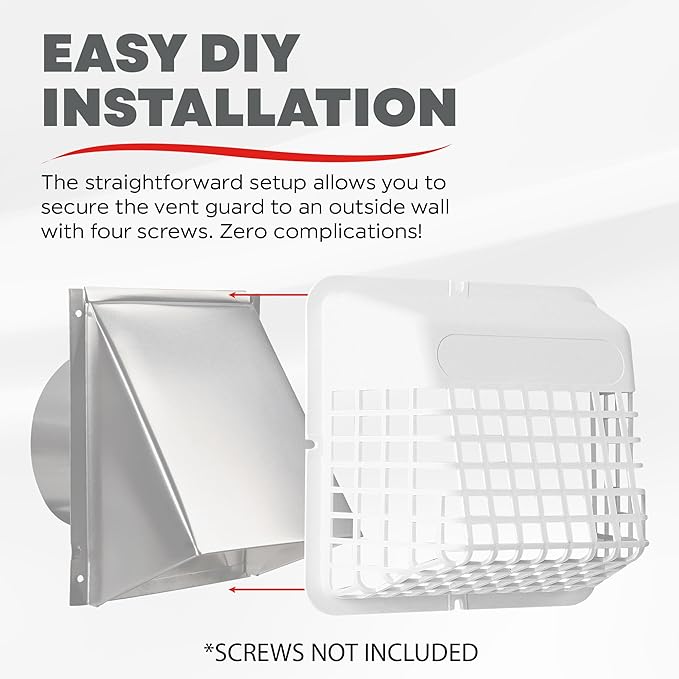 Deflecto Universal Bird Guard, Fits 3 inch to 4 inch Vent Hoods | Durable - Image 5