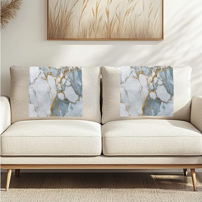 Blue Marble Headrest Cover Furniture Covers - Image 7