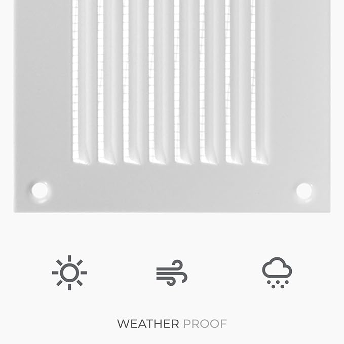 HVAC OV 12" x 4" Inch White Metal Vent Cover – Ceiling Vents Covers - Image 5