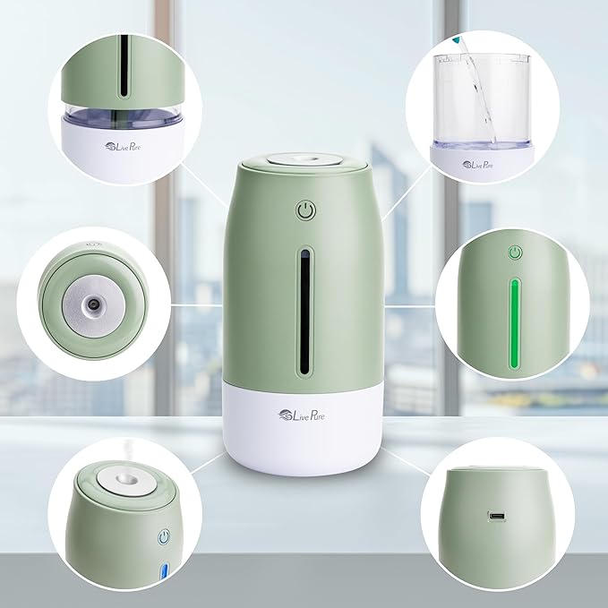 LivePure Cool Mist Humidifiers for Bedroom. Small Humidifier for Babies - Image 6