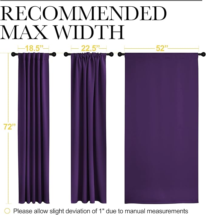 NICETOWN Bedroom Curtains Blackout Panels - Image 7
