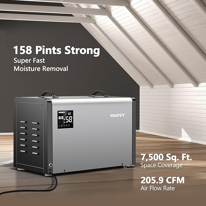 Yaufey 158 Pints Commercial Dehumidifier - Image 2